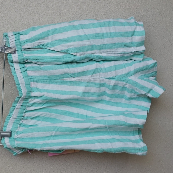 NWT Stoney Clover Lane green & white women's vertical striped shorts plus sizes - Picture 4 of 9